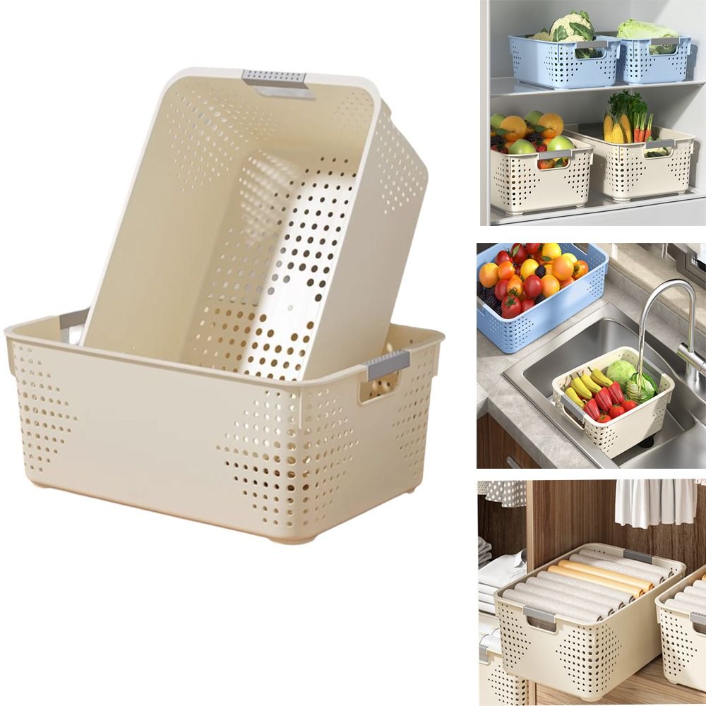 Food Storage Without Plastic - Duurzame kunststof opbergmand Stapelbaar uitgehold ontwerp