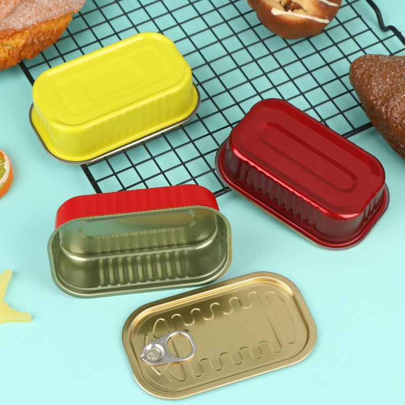 Food Storage Box - 2 stuks rechthoekige mini verzegelde metalen