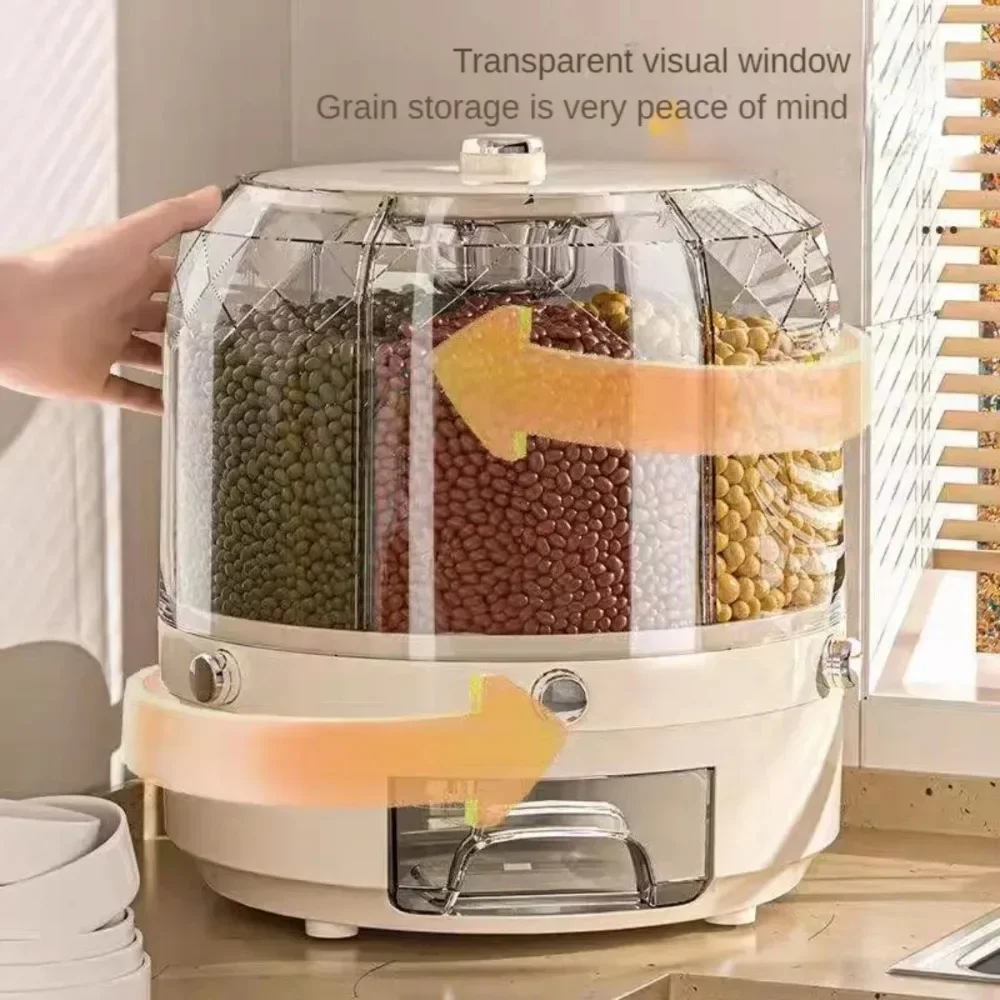 Food Storage Dispenser - Voedselveilige draaibare graan dispenser grote capaciteit