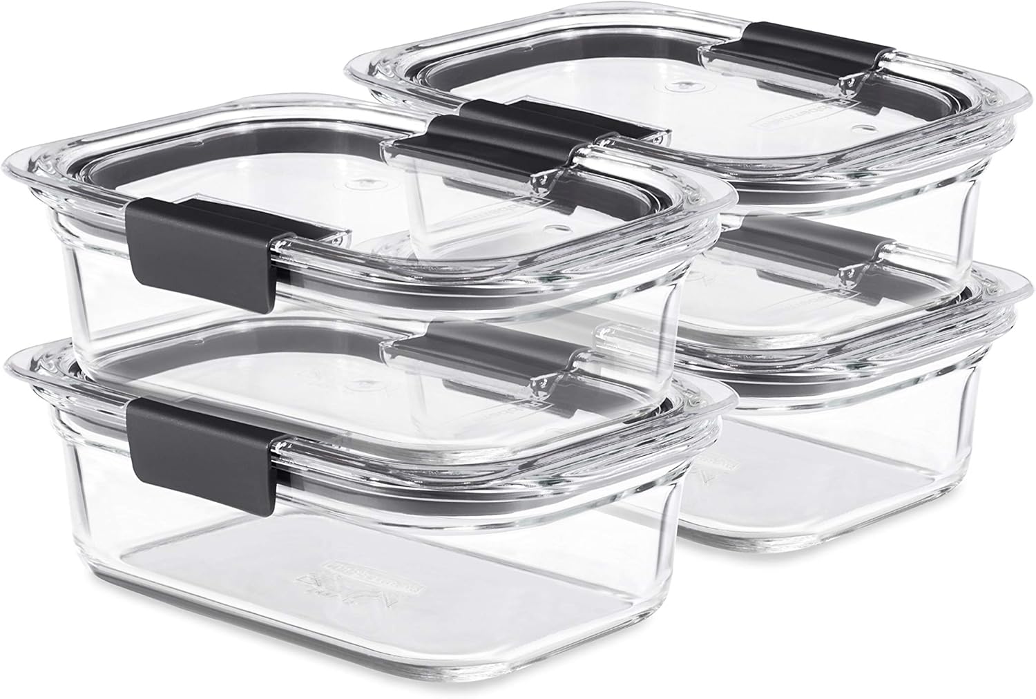 Food Storage Set Glass - Brilliance glazen voedselbewaarcontainers, 3,2 kopjes, set