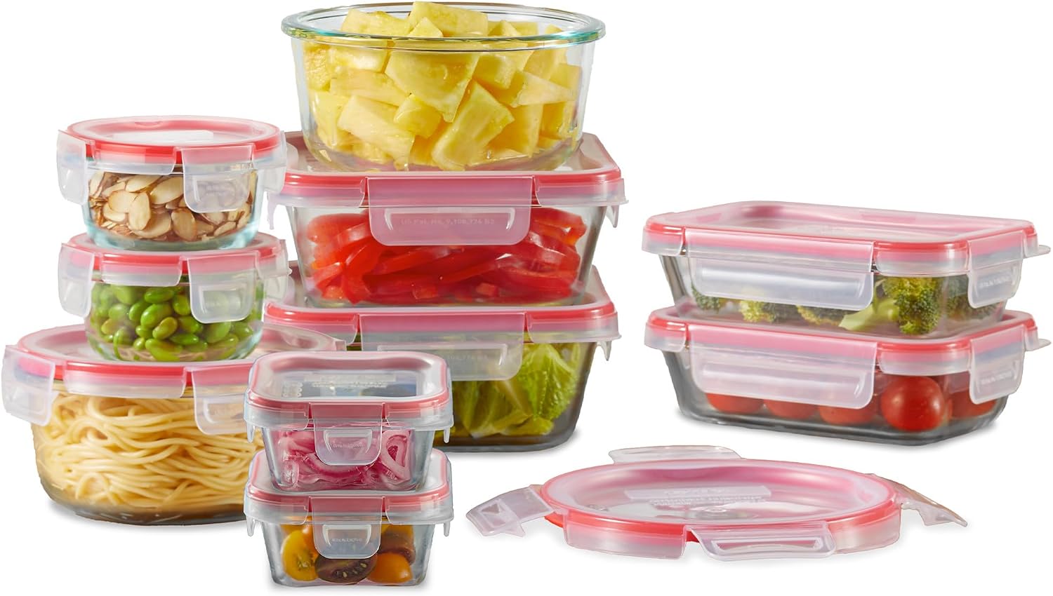 Food Storage Set Glass - Freshlock (10-delige set) gemengde formaten luchtdichte