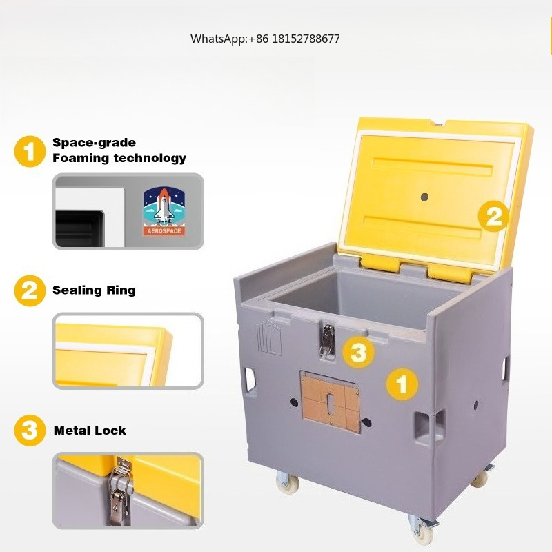 Food Storage Box - Voedselveilige Droogijsopslag Geïsoleerde Containerboxen 130L