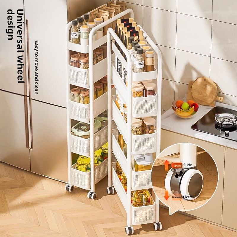 Food Storage Without Plastic - Roestvrijstalen keuken spleetrek koelkast uittrekbare kast