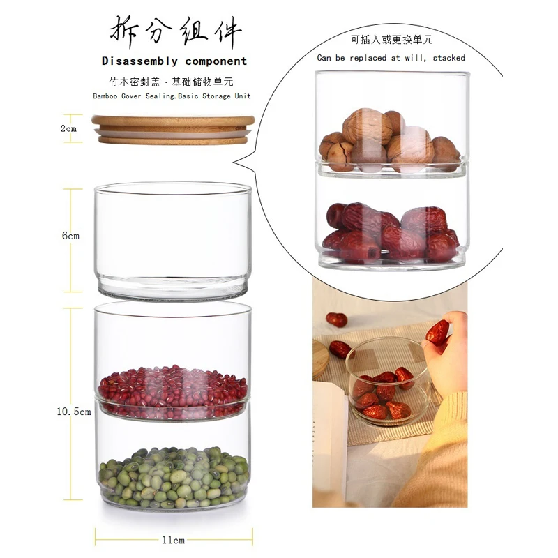 Nieuwe 1200 ml 3-laags glazen  - Food Storage Set Glass recensie en prijs
