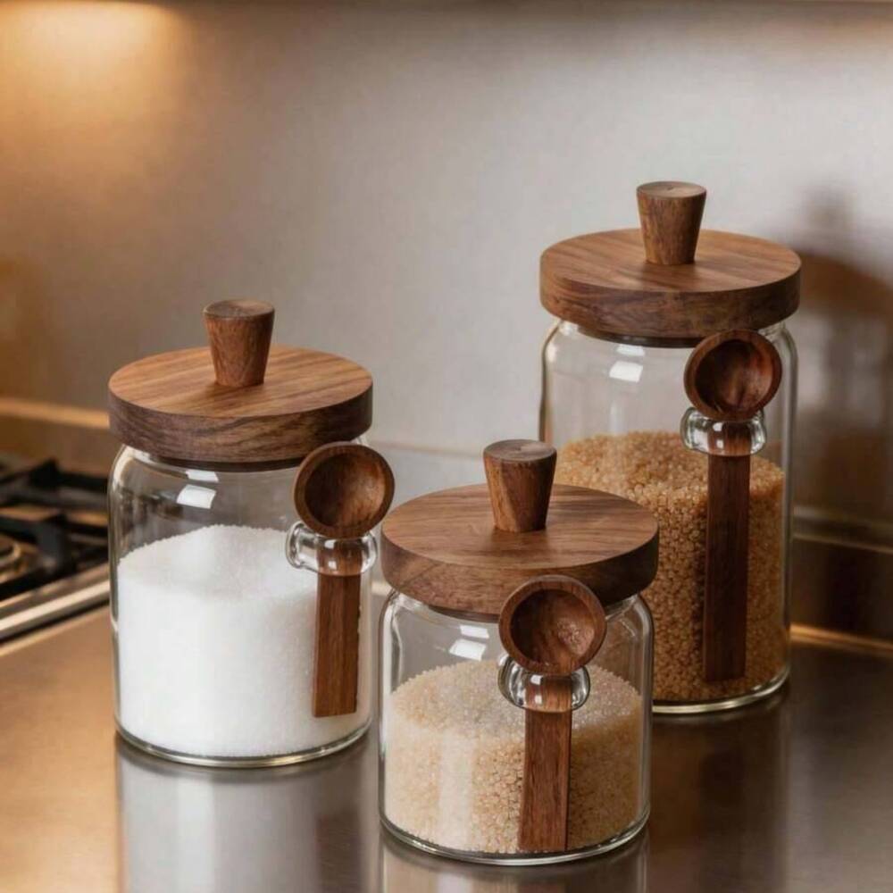 3-delige set glazen potten met - Food Storage Set Glass recensie en prijs