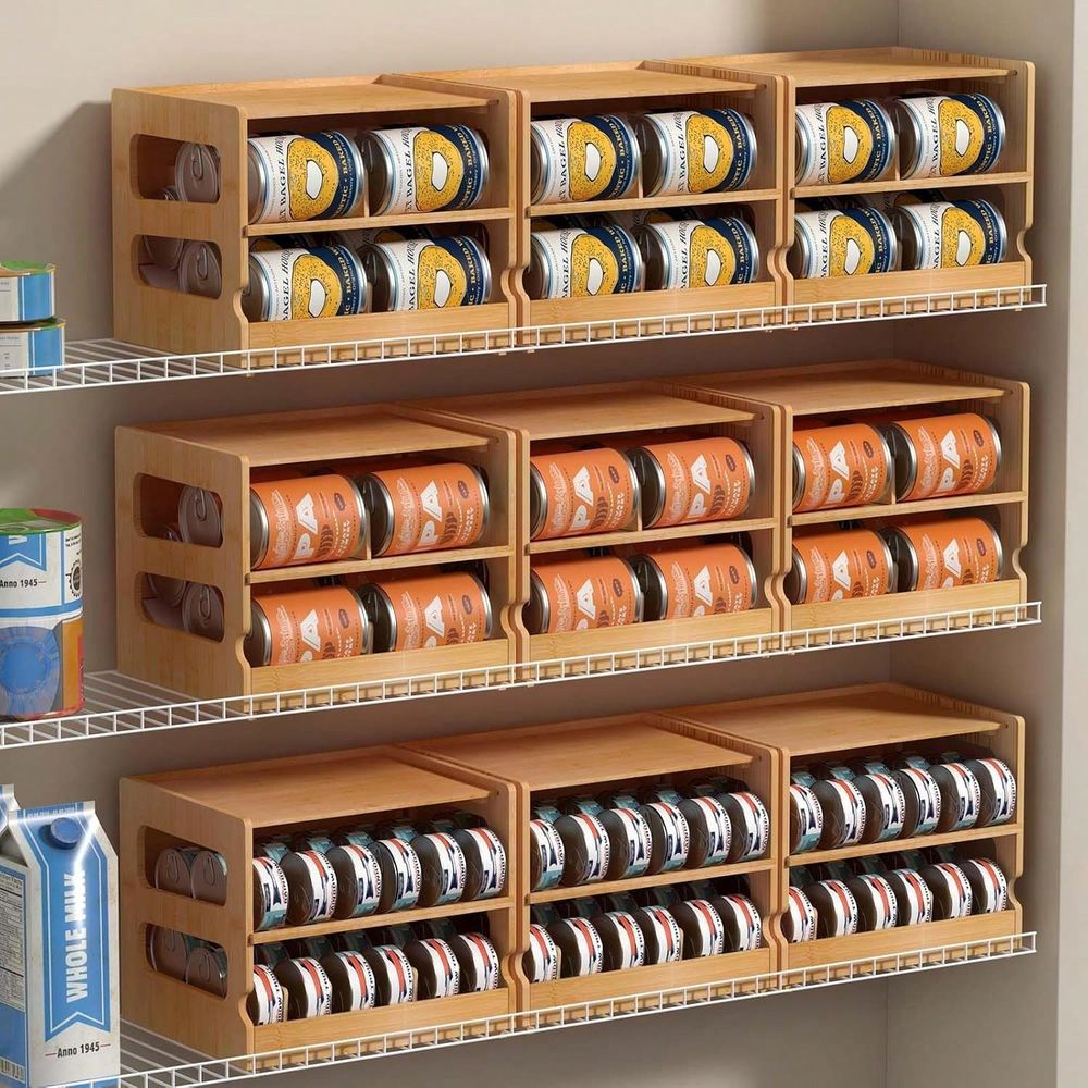 Stapelbare bamboe kattenvoeror - Food Storage Dispenser recensie en prijs