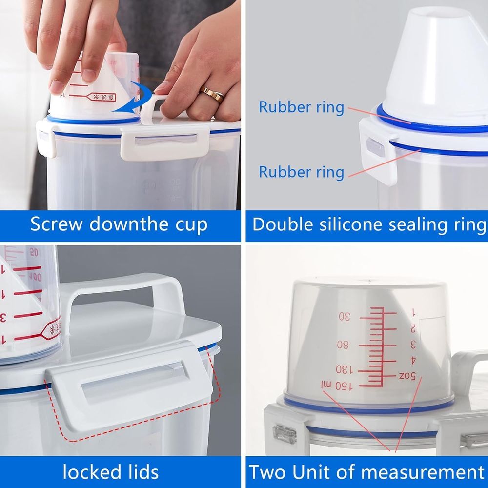 5,5 Lbs Rijst Luchtdicht Droge - Food Storage Dispenser recensie en prijs
