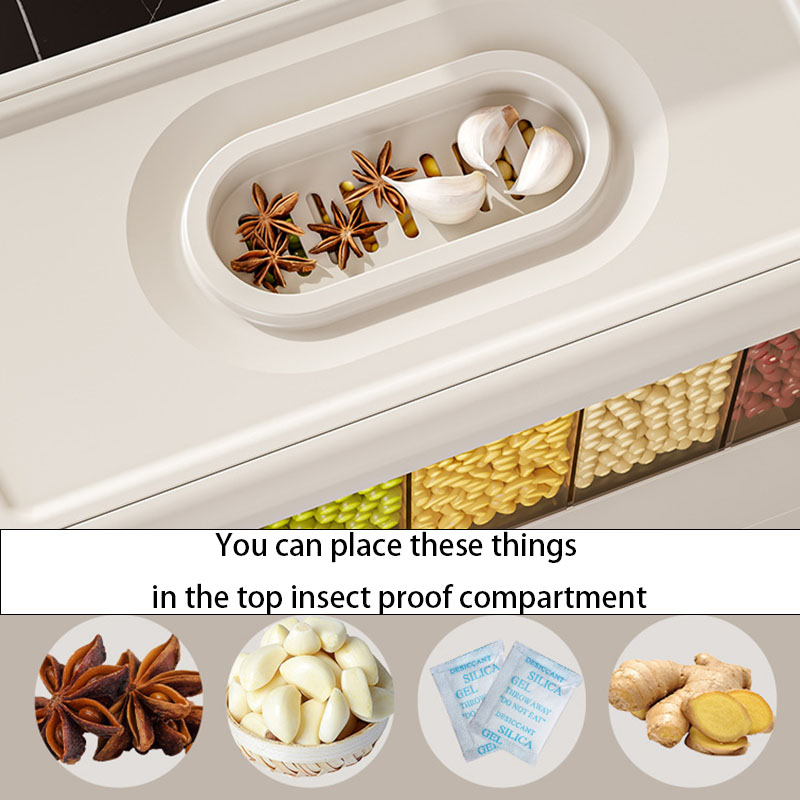 5-in-1 voedselbewaarboxen gran - Food Storage Dispenser recensie en prijs