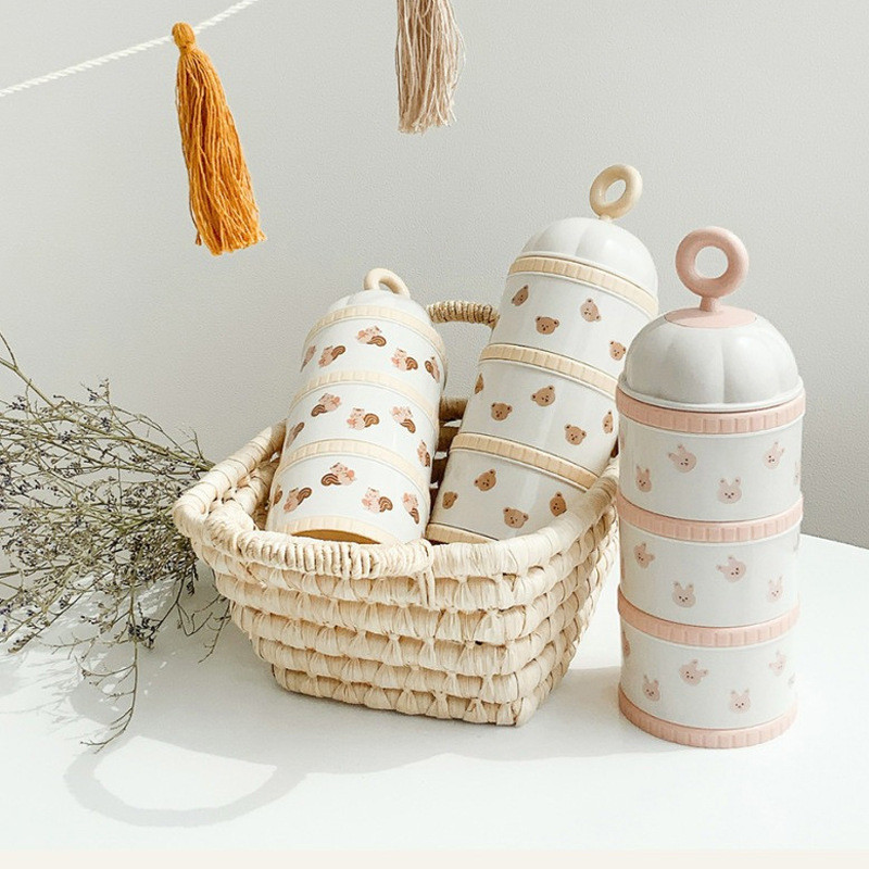 Schattige beer melkpoeder doos - Food Storage Dispenser recensie en prijs