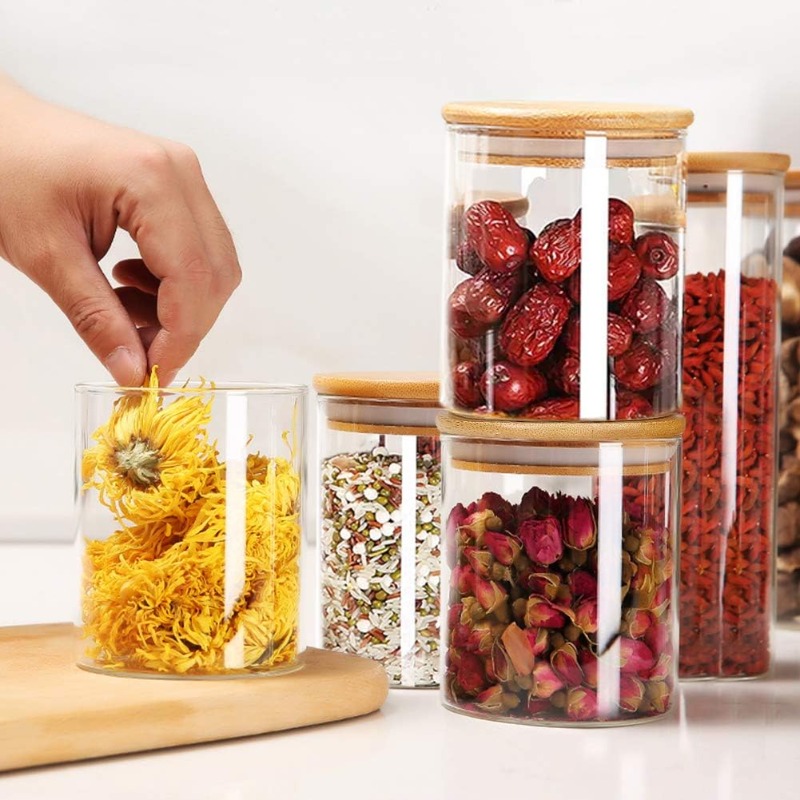 12-glazen potten set met bambo - Food Storage Set Glass recensie en prijs