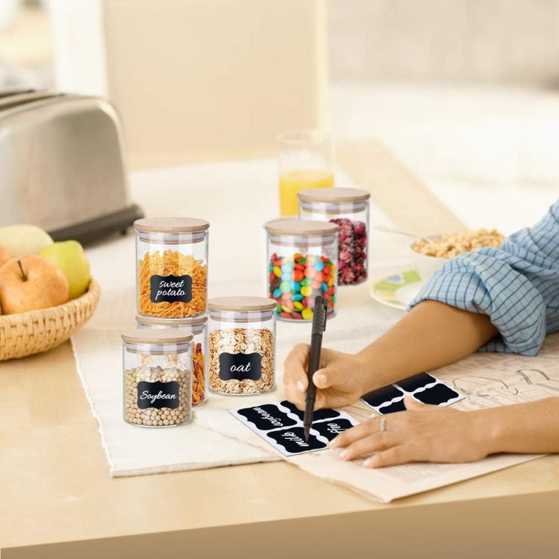 12-glazen potten set met bambo - Food Storage Set Glass recensie en prijs
