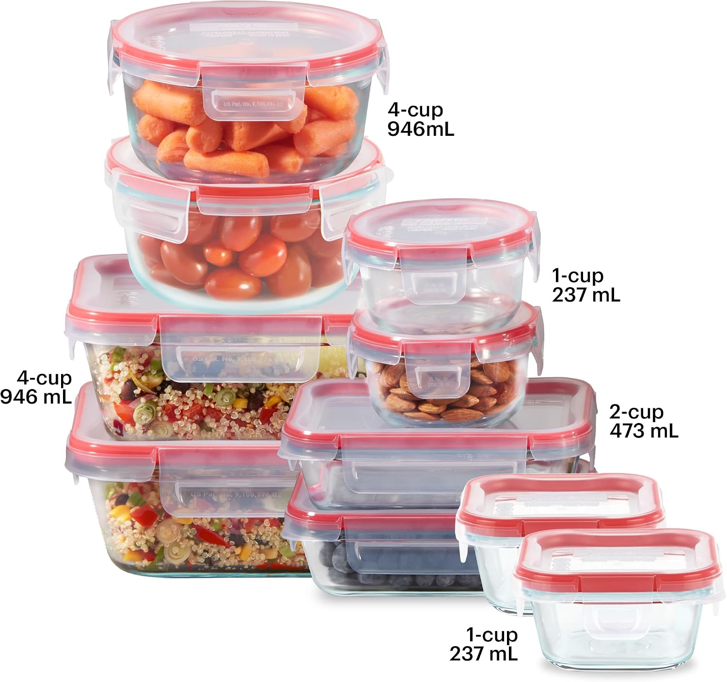 Freshlock (10-delige set) geme - Food Storage Set Glass recensie en prijs